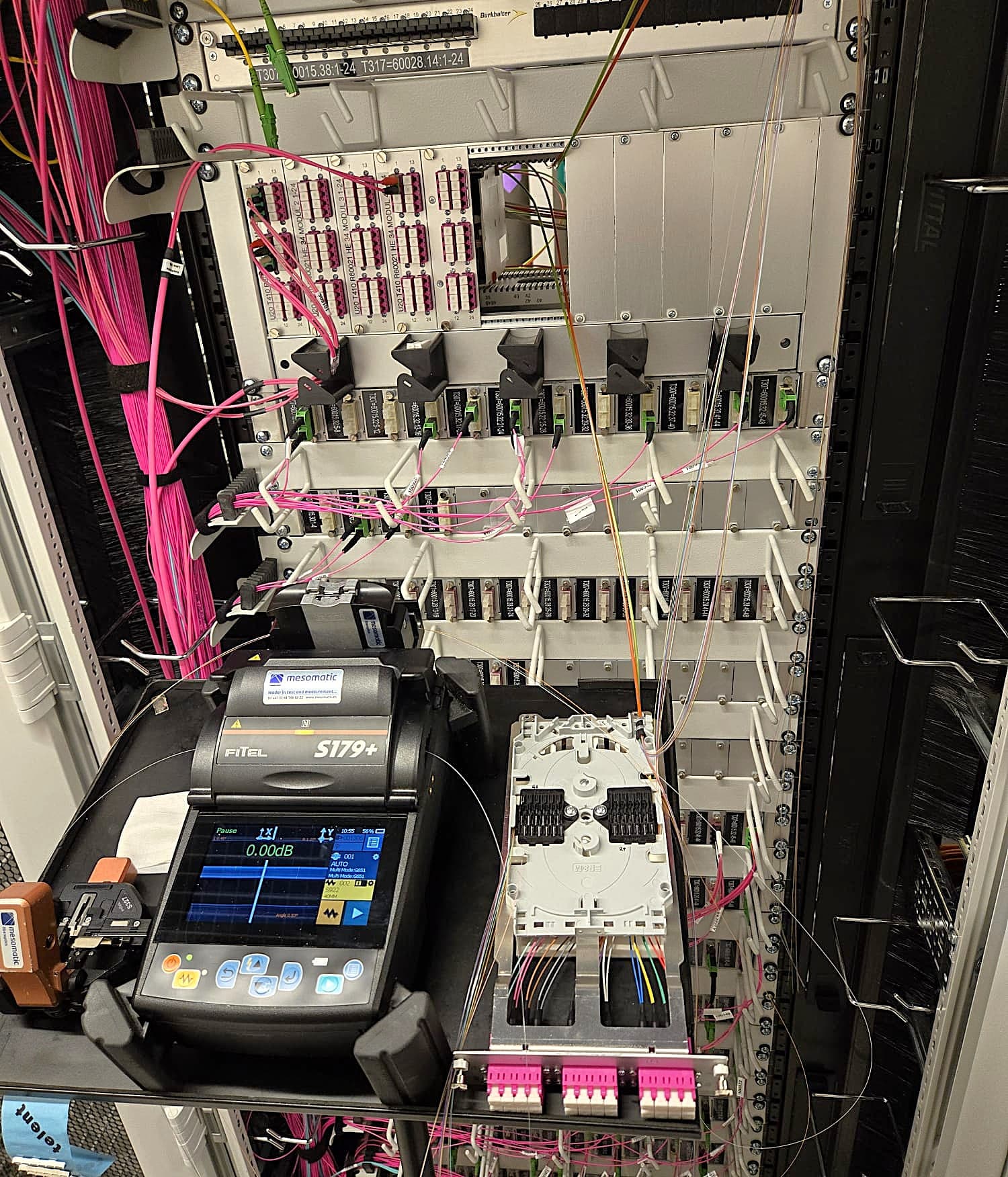 Glasfaser-Spleissung